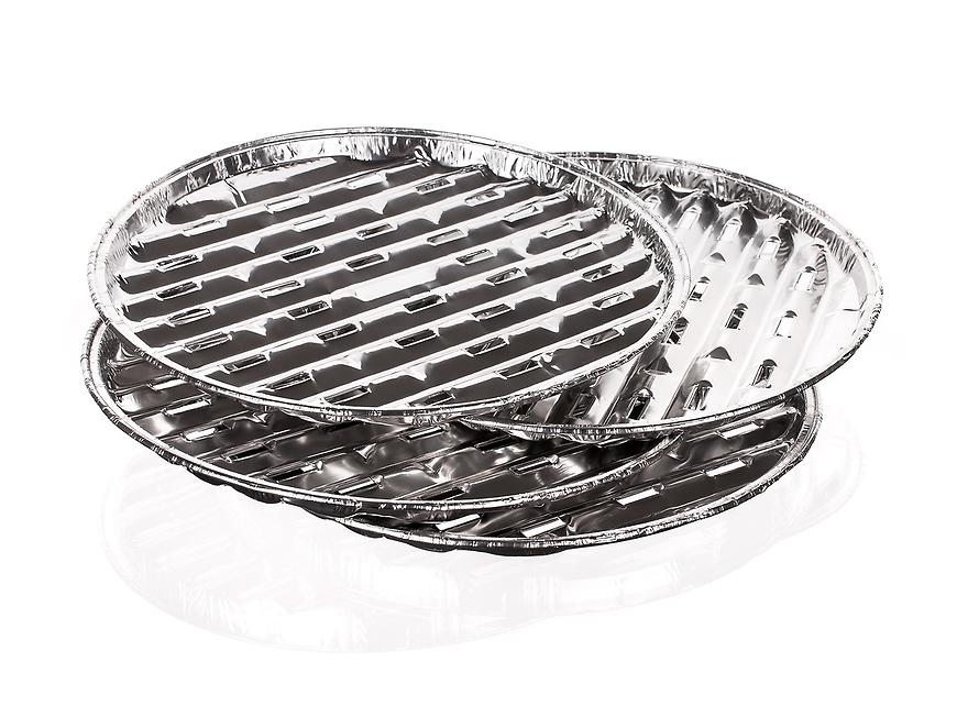 4 dílná sada grilovacích kulatých ALU misek 30 cm 5012295 BAUMAX