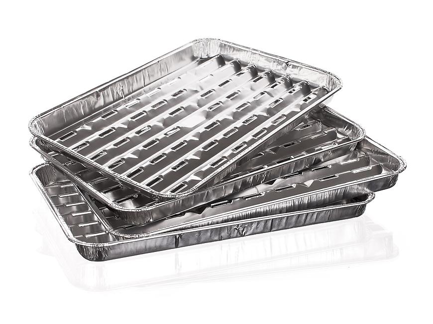 4-dílná sada grilovacích obdélníkových ALU misek BBQ 5012300 BAUMAX