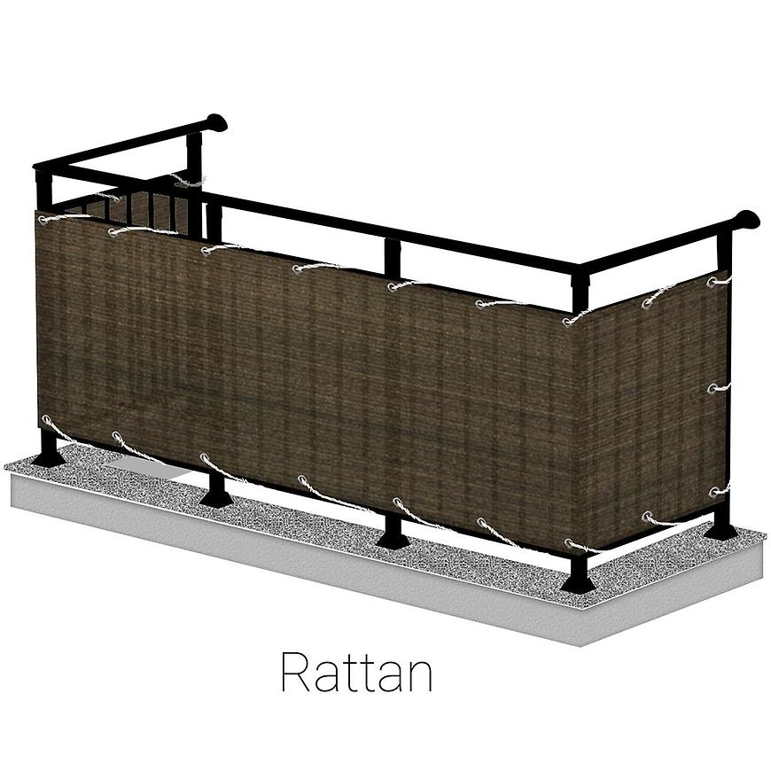 Balkonová zástěna 75/600 rattan wenge BAUMAX