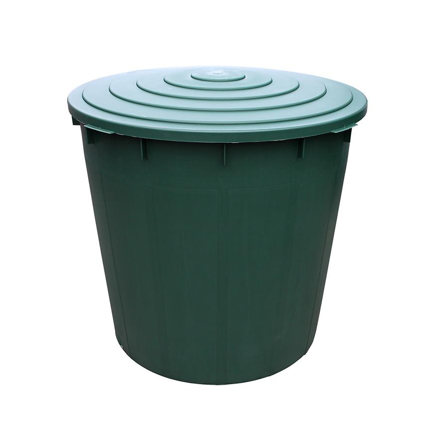 Barel s ventilem a víkem plastový zelený BAUMAX