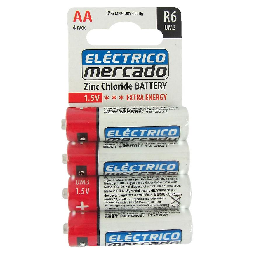 Baterie AA R6 ZnCl blis. 4KS EM BAUMAX