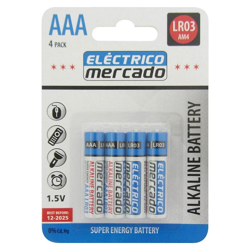 Baterie AAA LR03 alkalické blis. 4KS EM BAUMAX