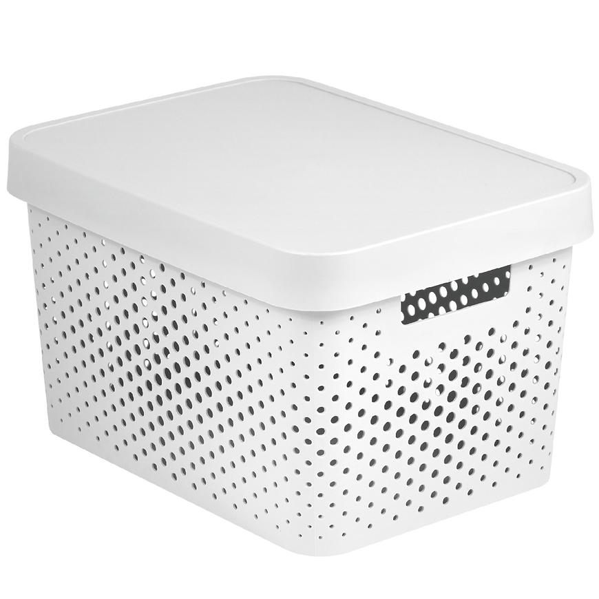 Box s víkem infinity 17l 229153 bílý BAUMAX