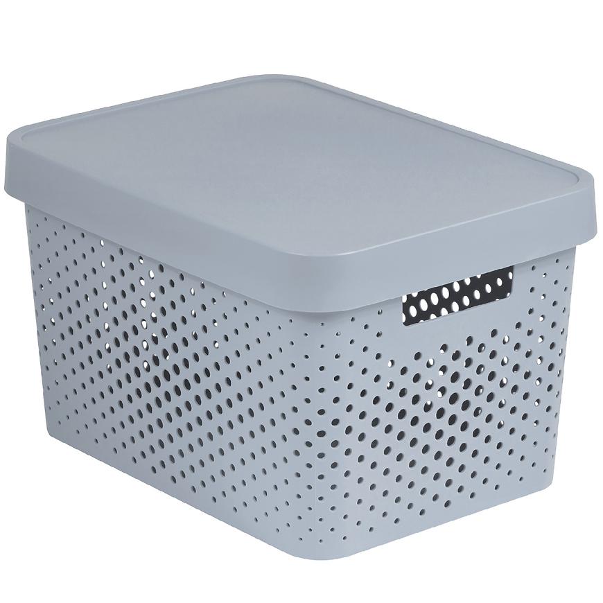 Box s víkem infinity 17l 229168 sv. šedý BAUMAX