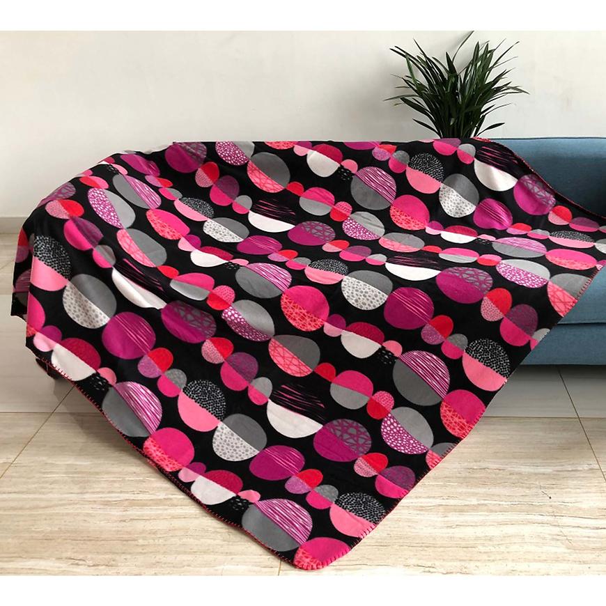 Deka cl1804007 170x220 černá-růž BAUMAX