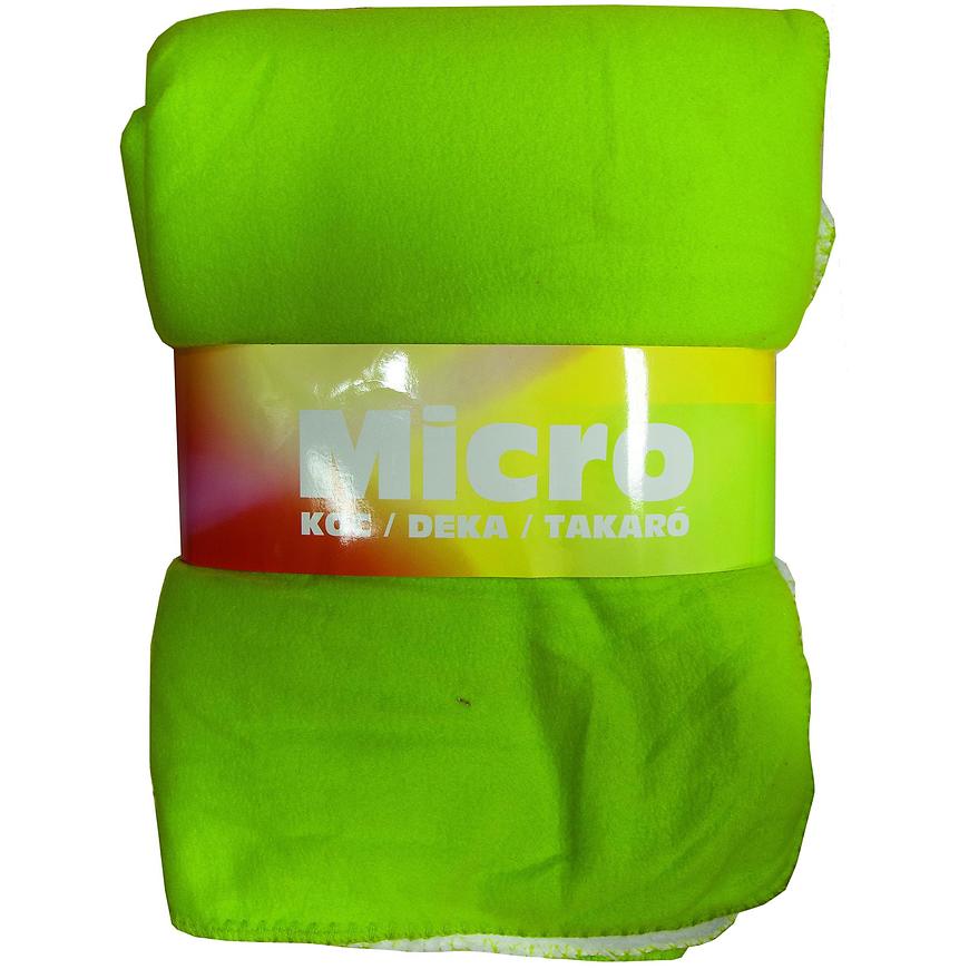 Deka micro 170x220 zelená BAUMAX