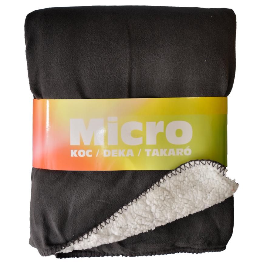 Deka micro 170x220 šedá BAUMAX