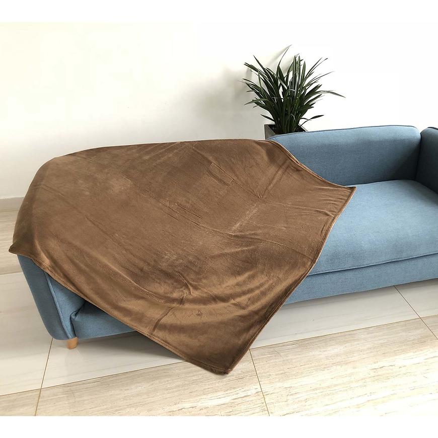Deka soft 130x170 hnědá BAUMAX
