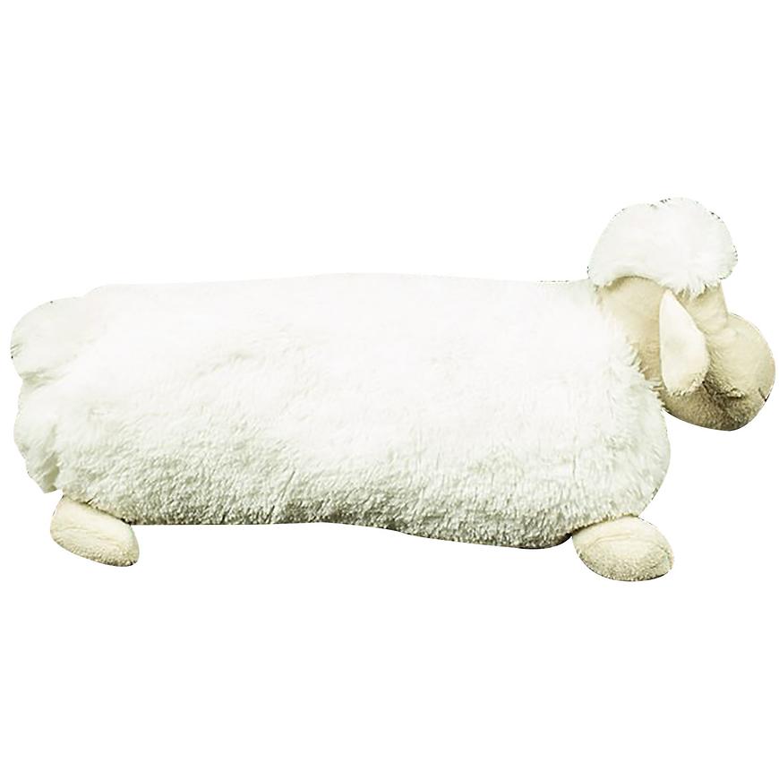 Dekorační polštář 48x30 ovečka dlouhá bílá VESNA