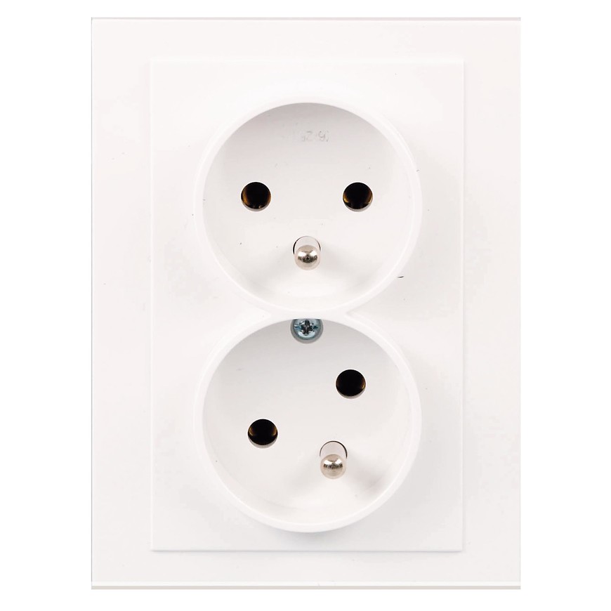 Dvojzásuvka Cubus bílá 28506              TESLA