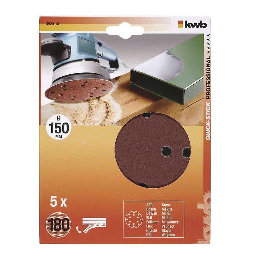 Děrovaný brusný papír k exc. brusce 150 K180 SB BAUMAX