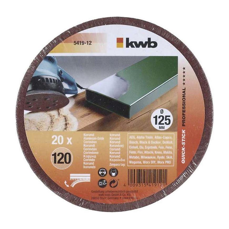 Děrovaný brusný papír k exc. brusce Profi-pack 125 K120 BAUMAX