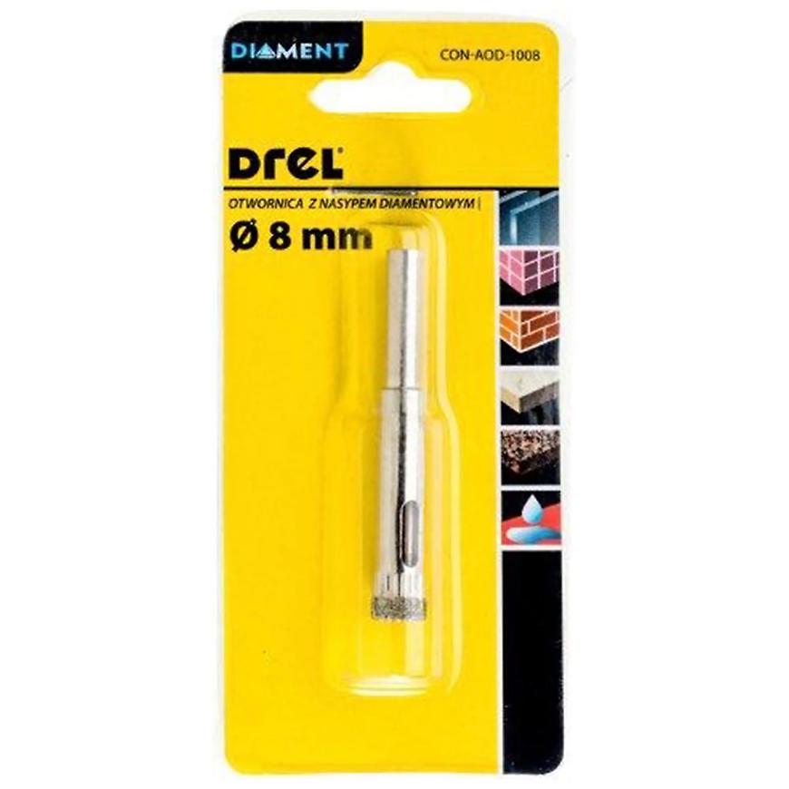 Děrovka s diamantovým posypem 8 mm Drel
