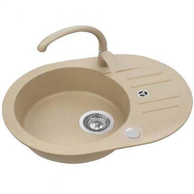 Dřez Danton 40 420x580 bezovy+bateria+sifon ALVEUS