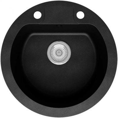 Dřez Granitový 1k 510x510 Černá BAUMAX
