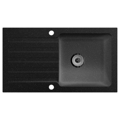 Dřez Granitový 1k 780x440 Černá BAUMAX