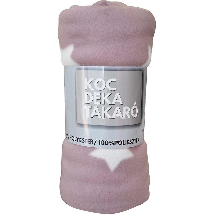 Fleecová deka CL1807002 hvězda růž 130x170 BAUMAX