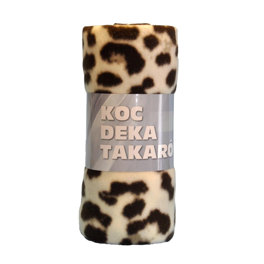 Fleecová deka leopard 130x170 bílý BAUMAX