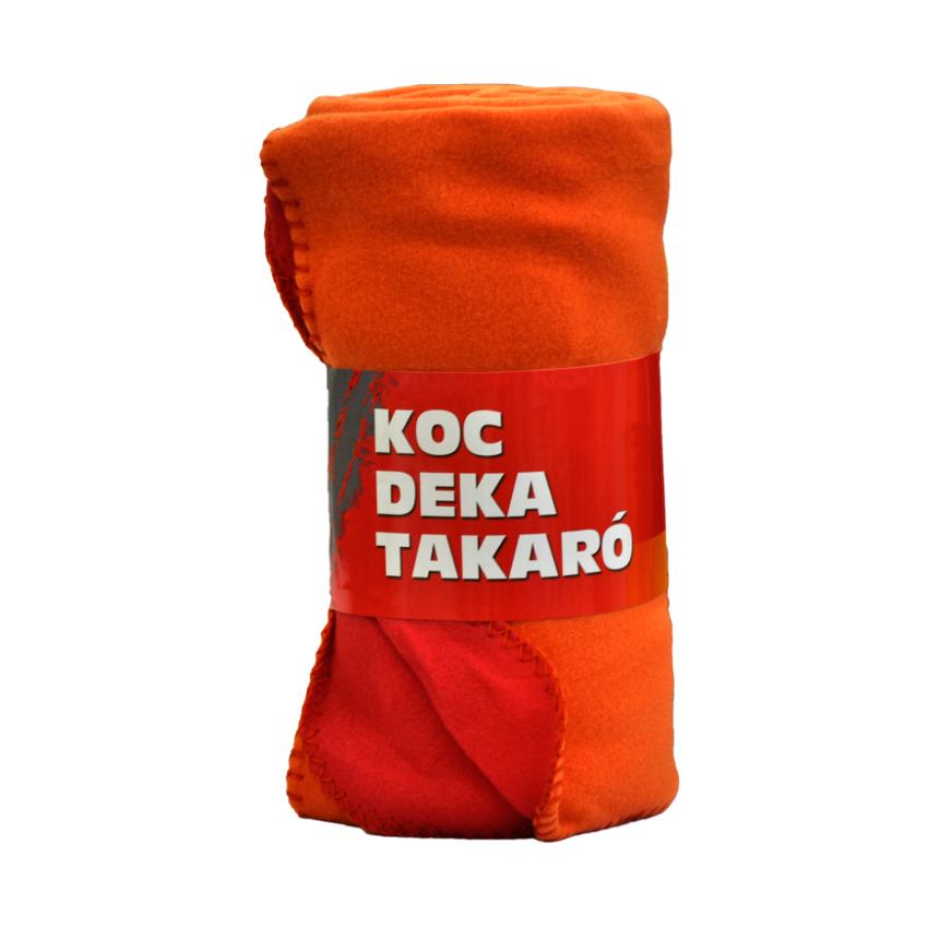 Fleecová deka oboustranná 170x220 červená+oranžová BAUMAX