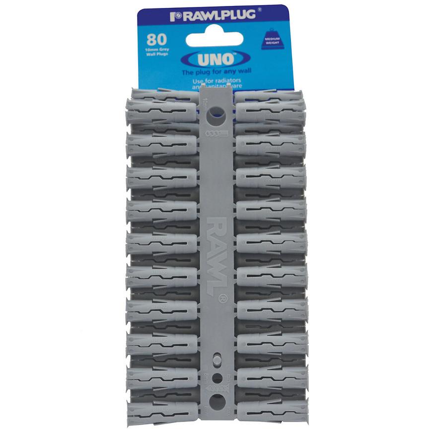 Hmoždinka univerzální uno šedá 10x36mm(80ks) RAWLPLUG