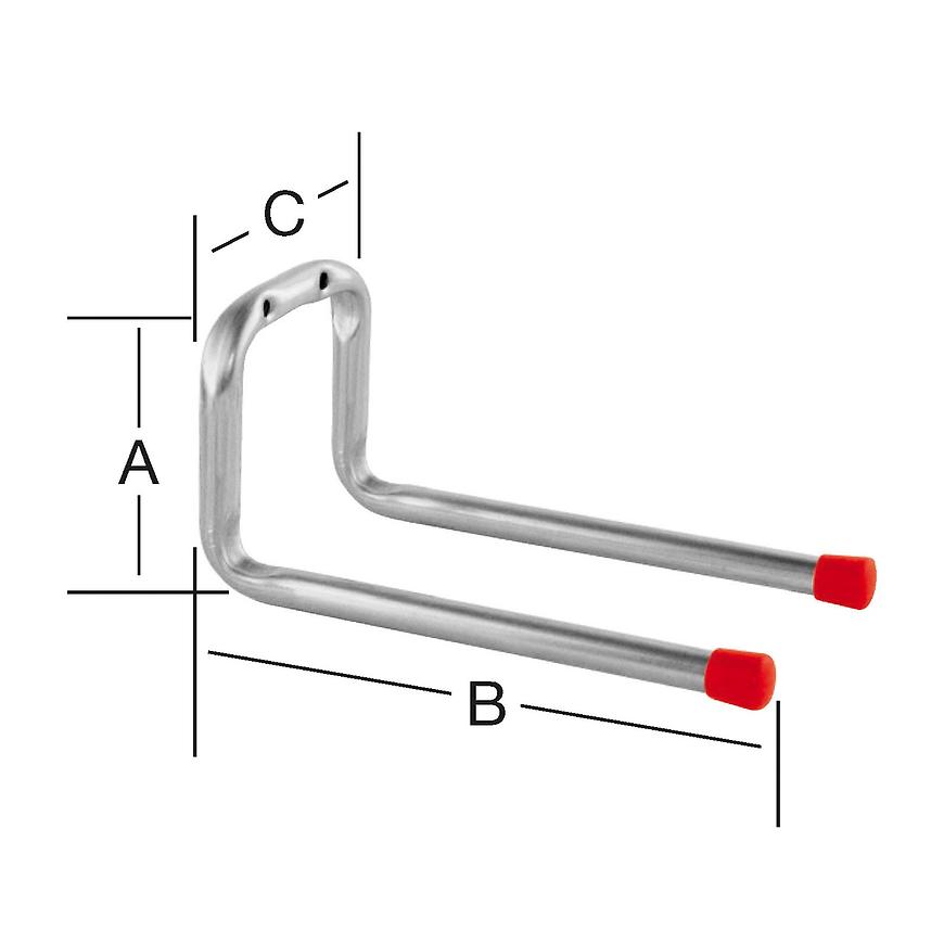 Hák dvojitý 78x198x92 zn VORMANN