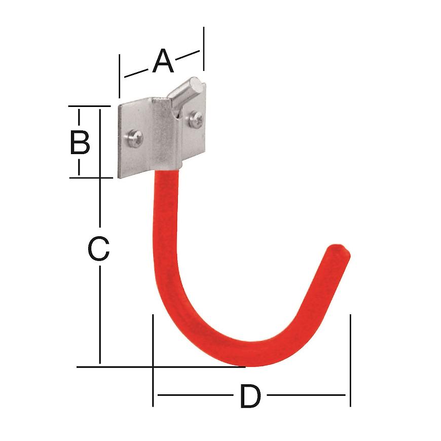 Hák otočný 60x30x125x80 gum VORMANN