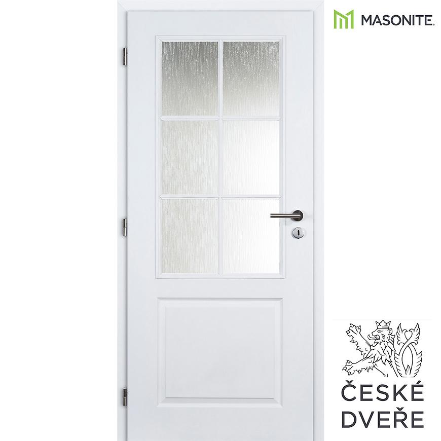 Interiérové dveře Aulida 2/3 Sklo Bílé 80L MASONITE