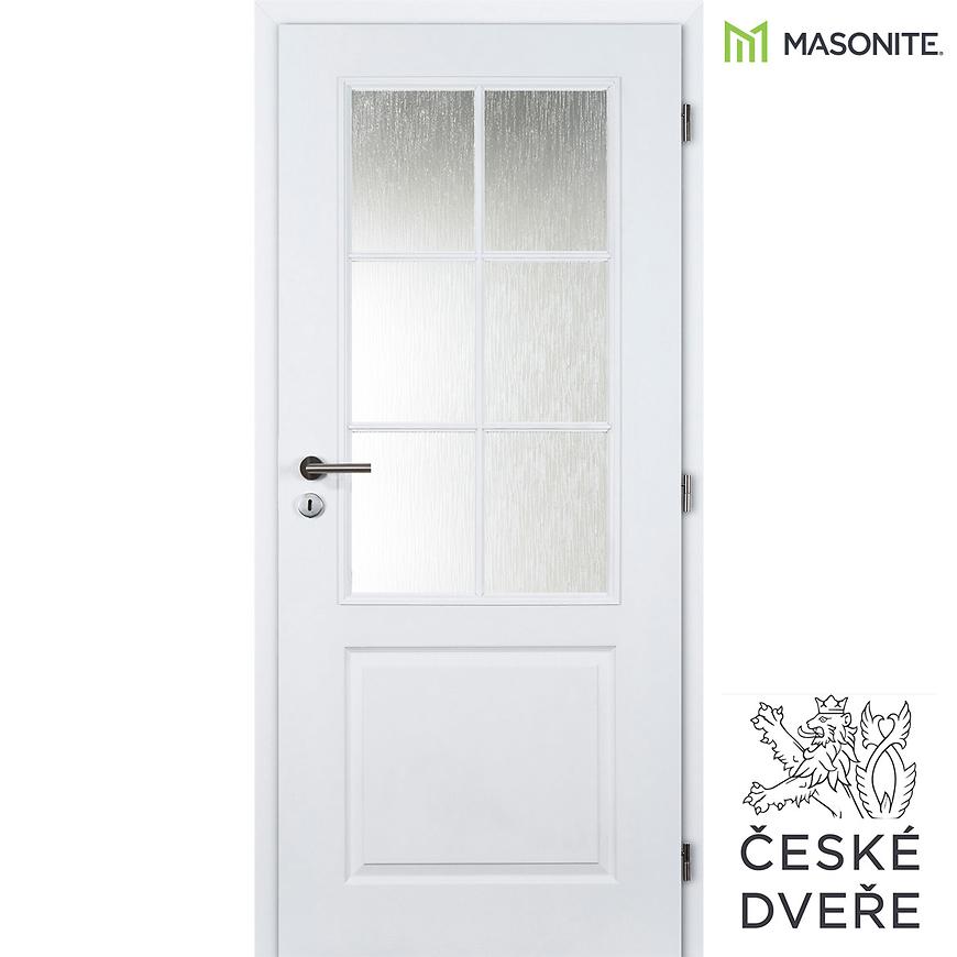 Interiérové dveře Aulida 2/3 Sklo Bílé 90P MASONITE