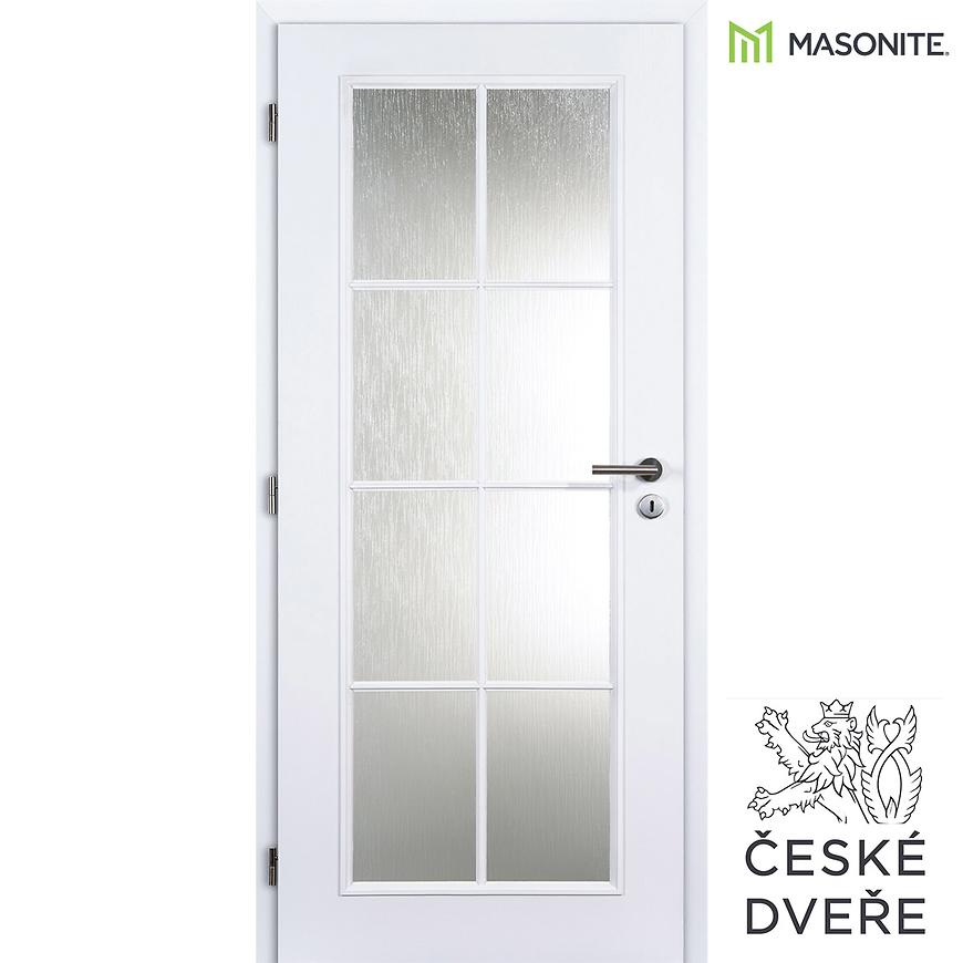 Interiérové dveře Elida Sklo Bílé 80L MASONITE