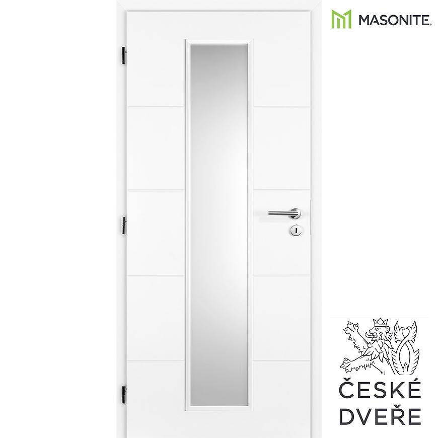 Interiérové dveře Quatro Linea Sklo Bílé 80L MASONITE