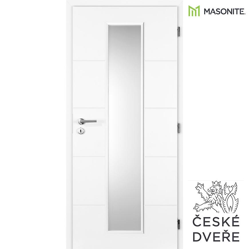 Interiérové dveře Quatro Linea Sklo Bílé 90P MASONITE