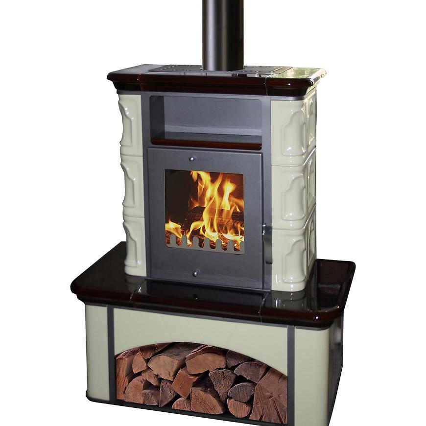 Kachlová kamna Bremen Butter – Coffeebrown BAUMAX