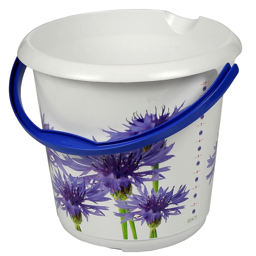 Kbelík deco 10L Ilvie Cornflower 30x28 white BAUMAX