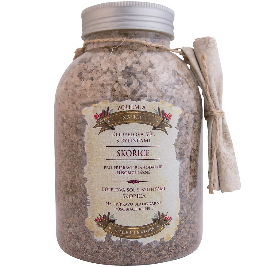 Koupelová sůl s bylinkami se skořicí a akátem 1 200 g BOHEMIAGIFTS
