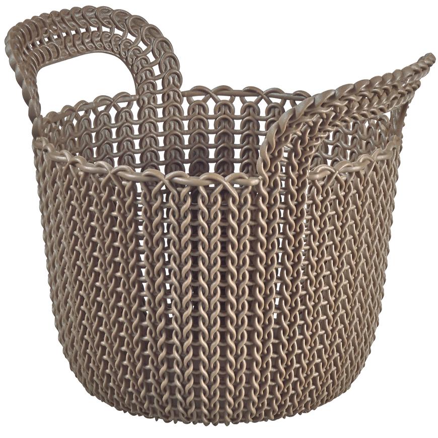Koš kul. xs knit 3l 226398 hnědošedý BAUMAX