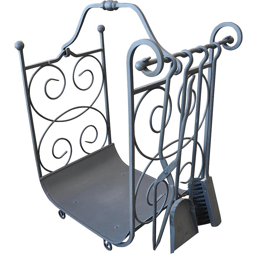 Koš na dřevo KS-10 černý BAUMAX