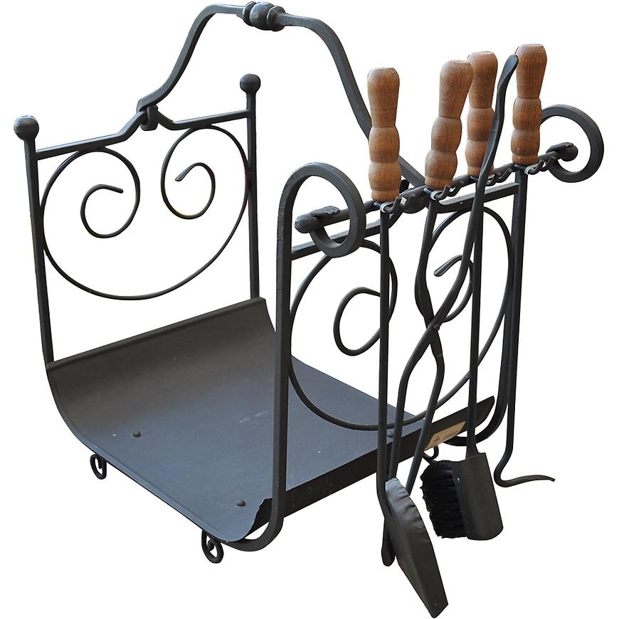 Koš na dřevo KS-10m černý BAUMAX