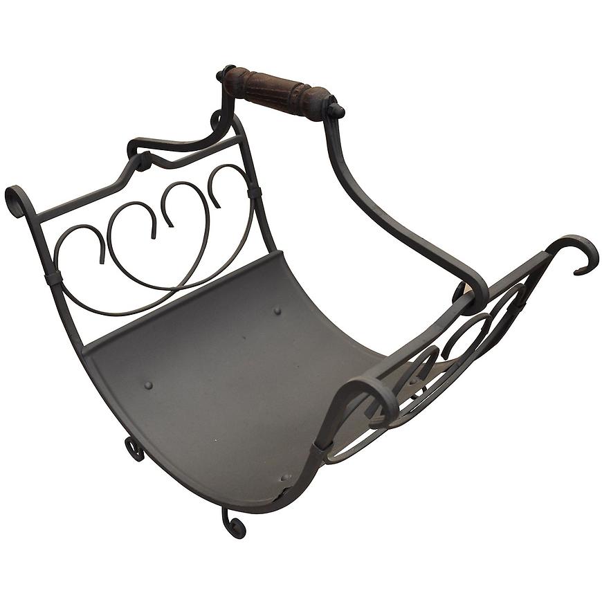 Koš na dřevo KS-4DR černý BAUMAX