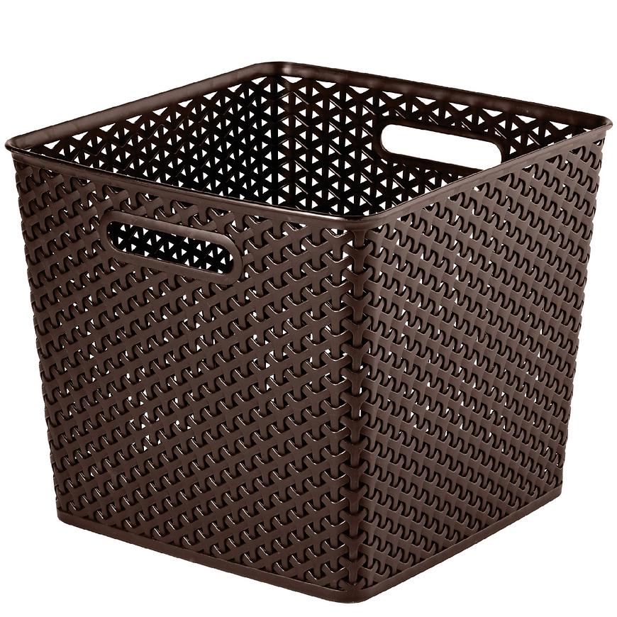 Koš obdel. my style 25l 196898 tm. hnědý BAUMAX