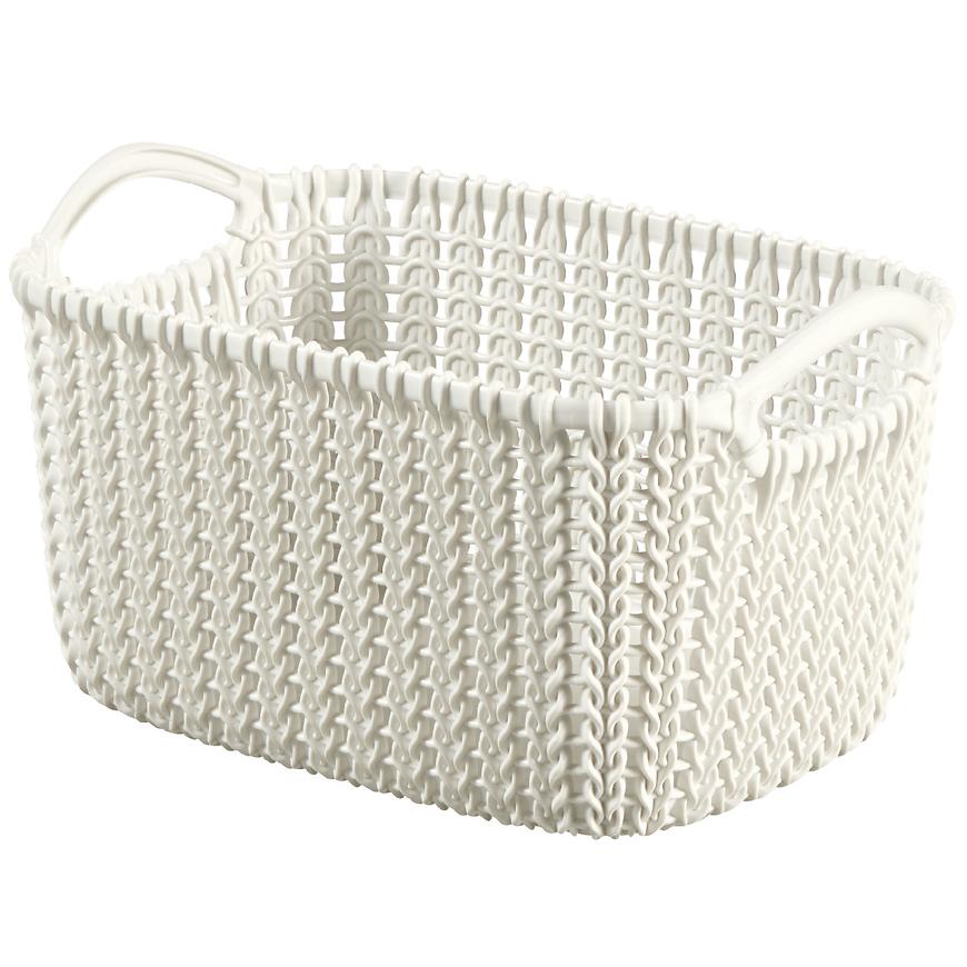 Koš čtver. xs knit 3l 226394 krém. BAUMAX