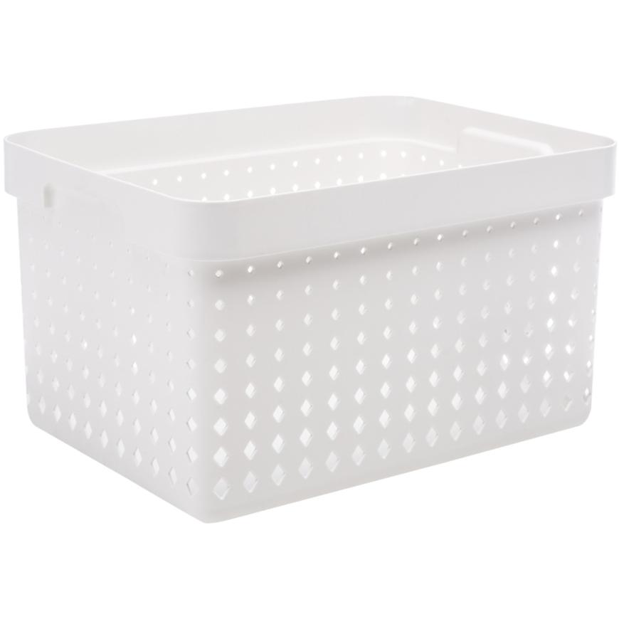 Košík seoul velký bílý 357x268x209 BAUMAX