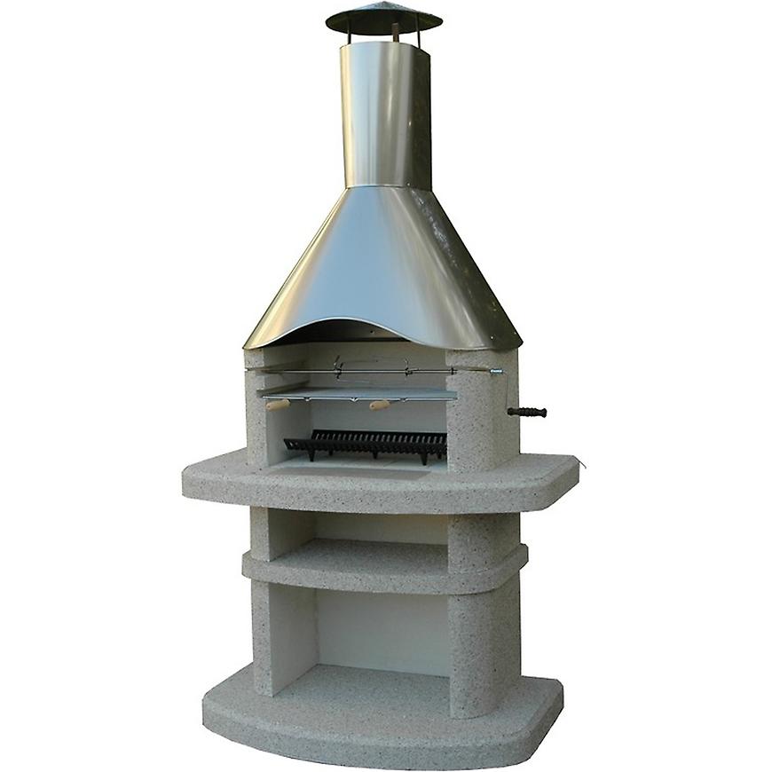 Krb Landis s nerezovým komínem bílý BAUMAX