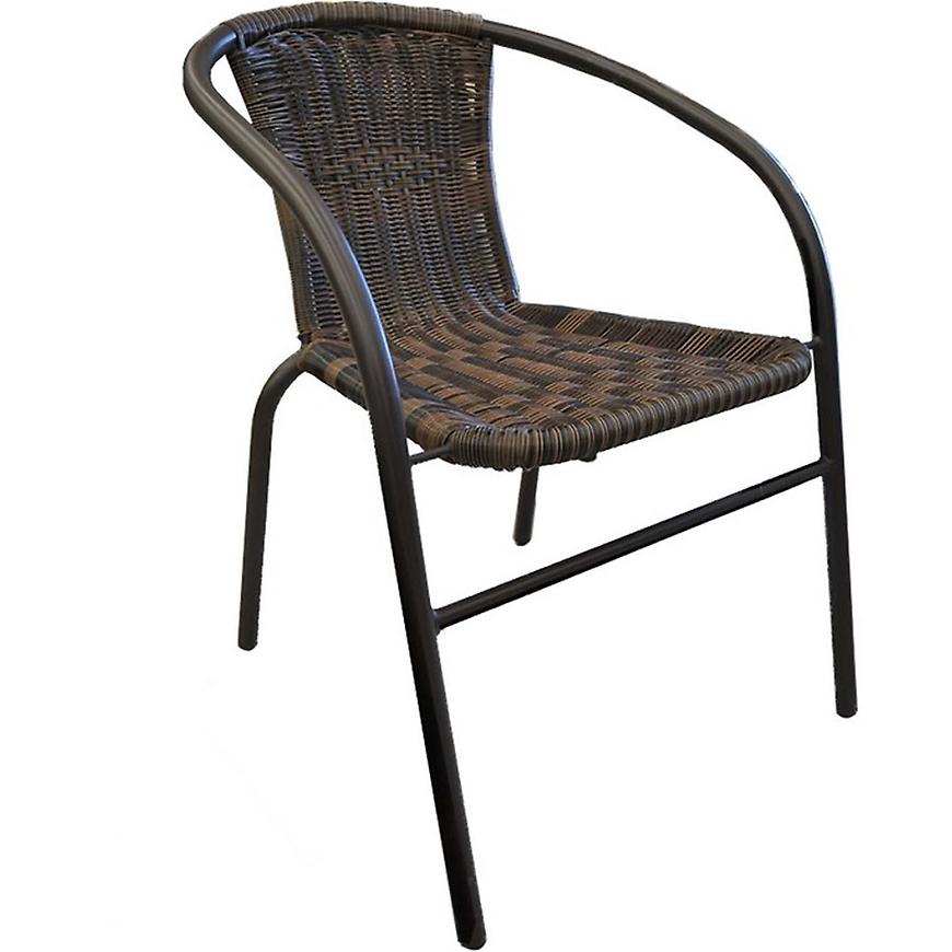 Křeslo s umělým ratanem ce10342s mix hnědé BAUMAX