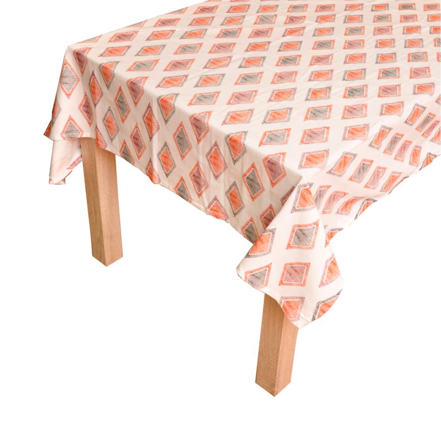 Obrus 140x240 bila/červený BAUMAX