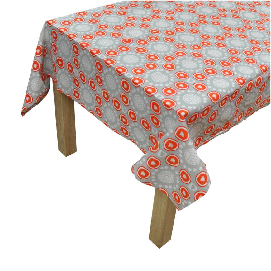 Obrus 140x240 šedá/červený BAUMAX