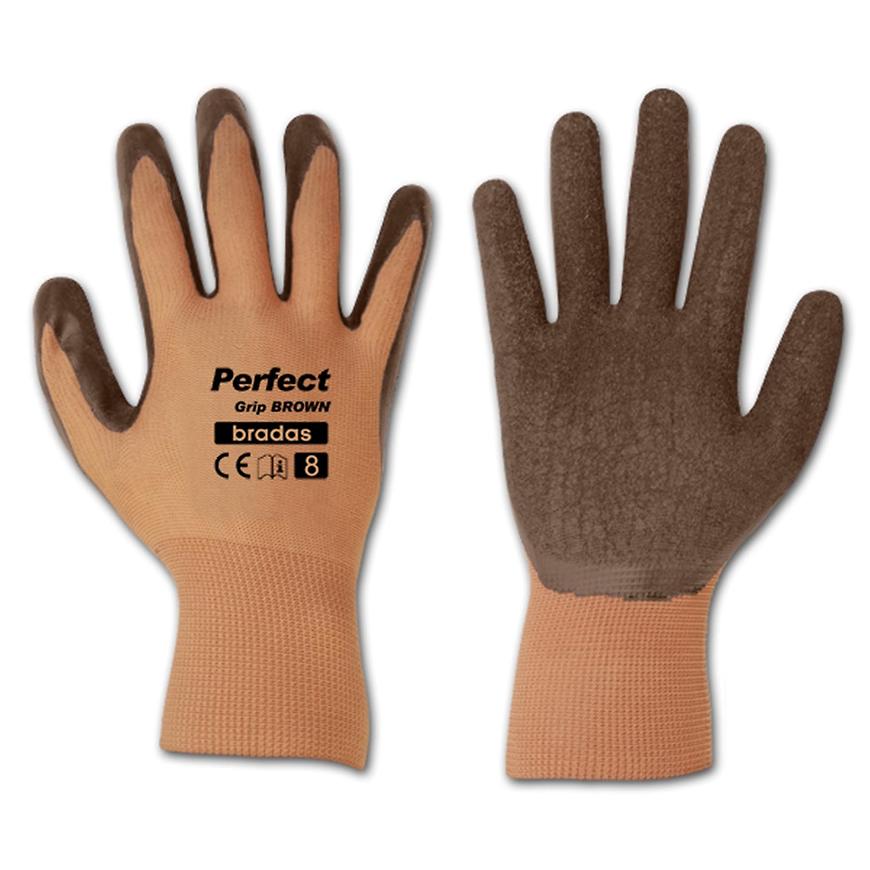 Ochranné rukavice Perfect hnědé