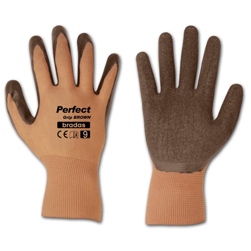Ochranné rukavice Perfect hnědé
