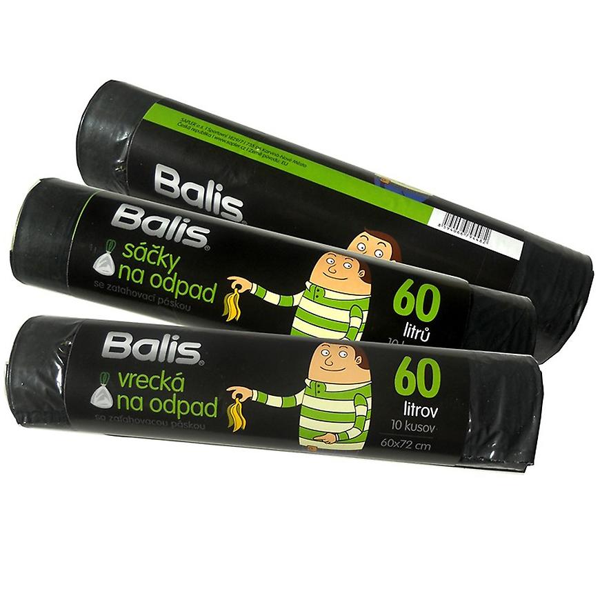 Odpadní sáčky 29022N LDPE Balis 60 l zatahovací 10 ks BAUMAX