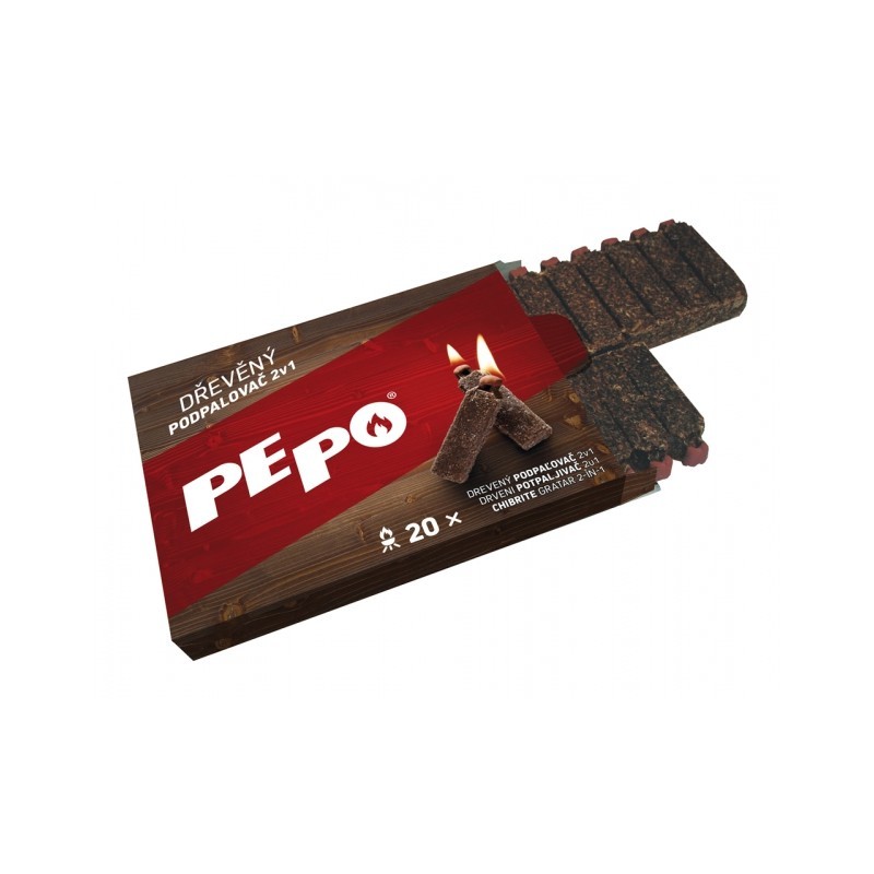 PE-PO dřevěný podpalovač 20 podpalů