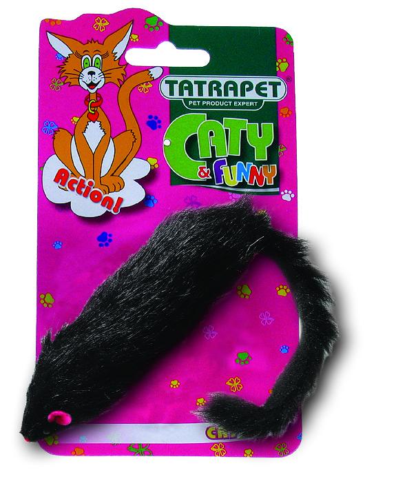 Plyšová myš pro kočku 15cm BAUMAX